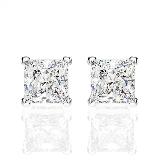 Sqaure Radiant Stud Earrings