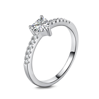 Front angle view of Princess Heart Ring