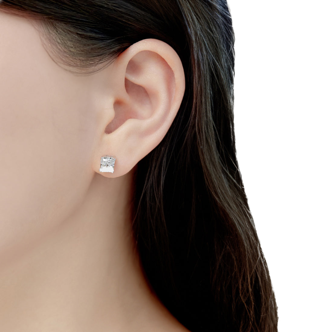 Sqaure Radiant Stud Earrings